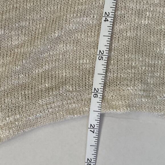 Mudd Cream/Tan High Low, Asymmetrical, Flowy, Tunic, Sweater, Size M - Picture 9 of 11